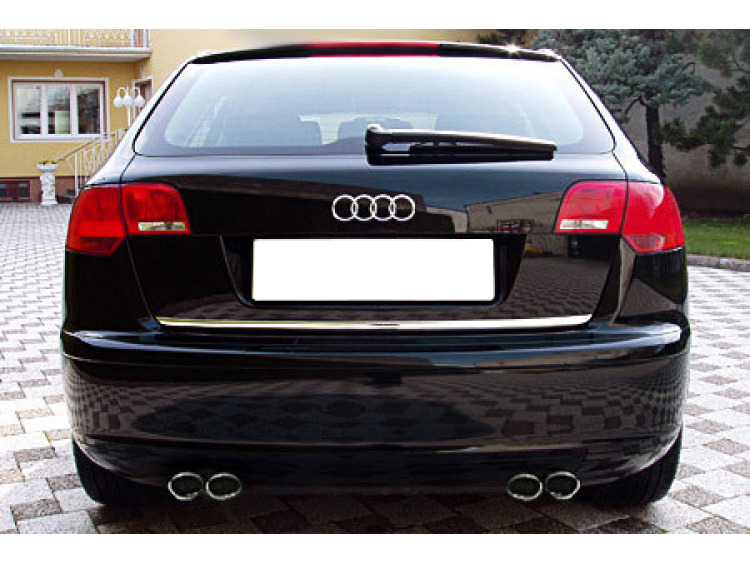 Chrom-Zierleiste f&uuml;r Kofferraum Audi A3 S&eacute;rie 2 Phase 2 Sportback 08-1 Audi A3 S&eacute;rie 2 Sportback 04-08 Audi S3 06-26 Audi S3 sportback 06-26 Audi S3 sportback 98-03