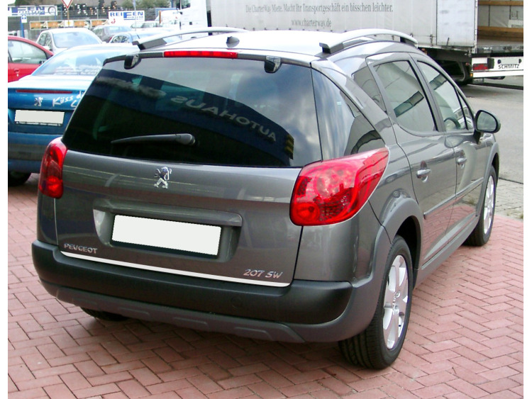 Chrom-Zierleiste f&uuml;r Kofferraum Peugeot 206 SW Peugeot 207 9||307||3|SW 01-05