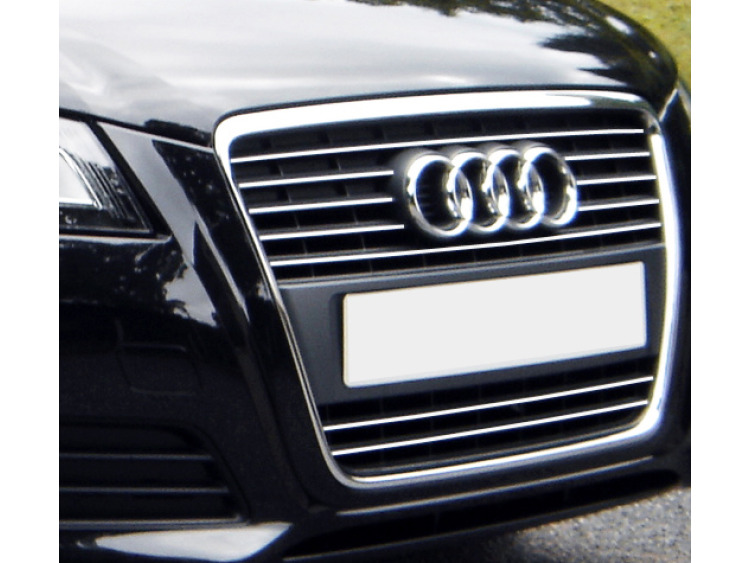 Chromleiste f&uuml;r K&uuml;hlergrill Audi A3 s&eacute;rie 2 phase 2 08-12 & Audi A3 S&eacute;rie 2 Phase 2 Sportback 08-1