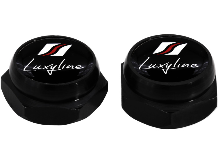 Nietenkappen f&uuml;r Nummernschilder Luxyline (schwarz)