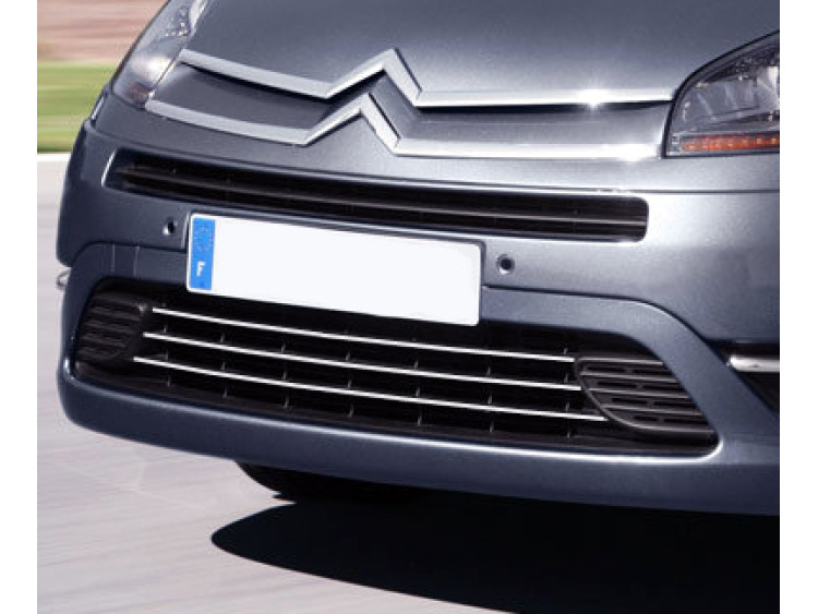 Zier-Chromleiste f&uuml;r K&uuml;hlergrill-Unterteil Citro&euml;n C4 Grand Picasso (06-13)