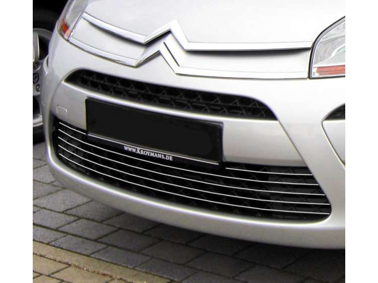 Zier-Chromleiste f&uuml;r K&uuml;hlergrill-Unterteil Citro&euml;n C4 Picasso (07-12)